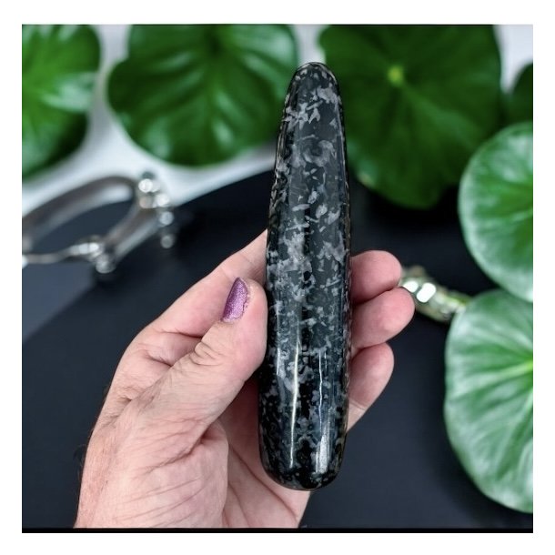 Indigo gabbro healerstav, Ml 13,6 x 3 cm