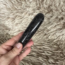 Indigo gabbro healerstav, M�l 14,6 x 3 cm