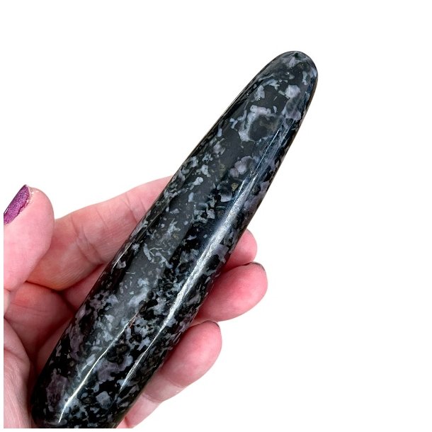 Indigo gabbro healerstav, Ml 13,6 x 3 cm