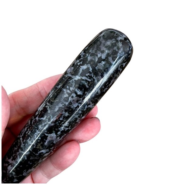 Indigo gabbro healerstav, Ml 13,6 x 3 cm