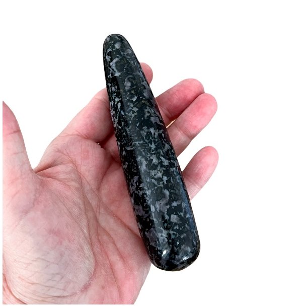 Indigo gabbro healerstav, Ml 13,6 x 3 cm