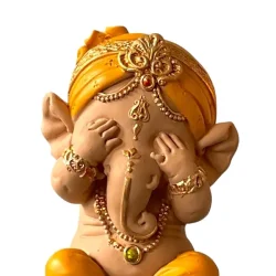 Unikke Baby Ganesha Trio Statuer  Spirituel Zen Dekoration og Lykkebringende Gaveid