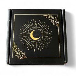 Gavest i sort onyx for beskyttelse m. krystalarmbnd, lommesten og donaut vedhng