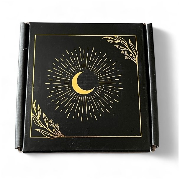 Gavest i sort onyx for beskyttelse m. krystalarmbnd, lommesten og donaut vedhng