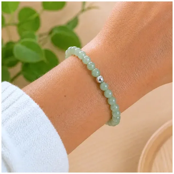 Gr�n Aventurin armb�nd 6 mm krystalarmb�nd
