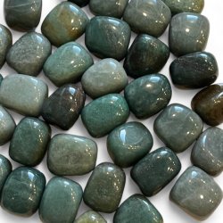 Gr�n aventurin m�rke | lommesten | M�l ca. 2,5 - 3 cm (M)