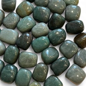 Grn aventurin mrke | lommesten | Ml ca. 2,5 - 3 cm (M)