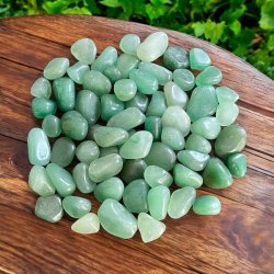 Grn aventurin Lommesten | 1ps a 100 gram | Ml ca. 1,5 - 2 cm