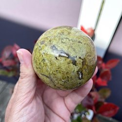 Kugle i grn opal UNIKA | Ml 6,6 cm 