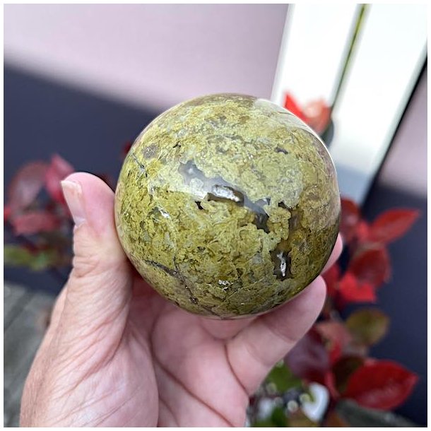 Kugle i grn opal UNIKA | Ml 6,6 cm 