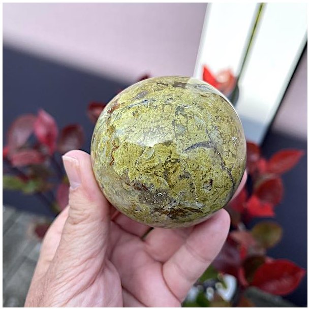 Kugle i grn opal UNIKA | Ml 6,6 cm 