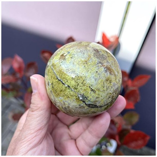 Kugle i grn opal UNIKA | Ml 6,6 cm 