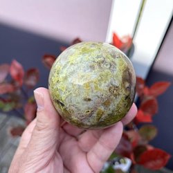 Kugle i grn opal UNIKA | Ml 6,6 cm 