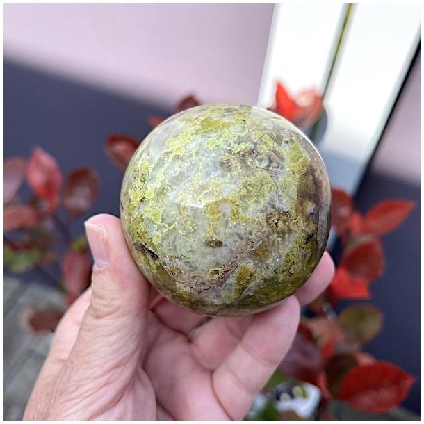 Kugle i grn opal UNIKA | Ml 6,6 cm 