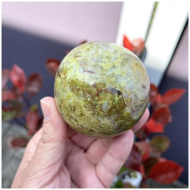 Kugle i grn opal UNIKA | Ml 6,6 cm 