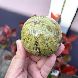 Kugle i grn opal UNIKA | Ml 6,6 cm 