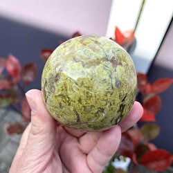 Kugle i grn opal UNIKA | Ml 6,6 cm 