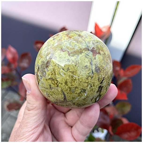 Kugle i grn opal UNIKA | Ml 6,6 cm 