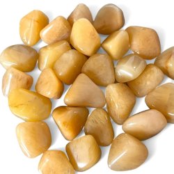 Gul aventurin lommesten, M�l imellem  2,5 - 3 cm