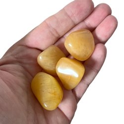 Gul aventurin lommesten, M�l imellem  2,5 - 3 cm