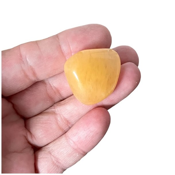 Gul aventurin lommesten, M�l imellem  2,5 - 3 cm