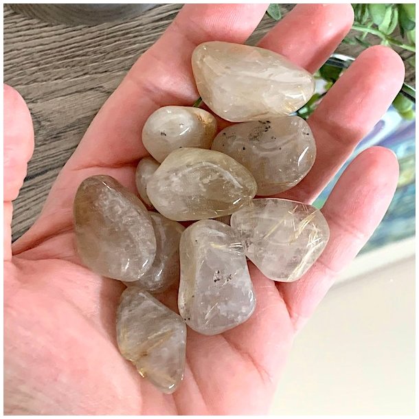 Guldrutil kvarts | lommesten | Ml ca. 2,5 - 3 cm 