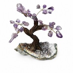 H�ndlavet unikt ametyst krystaltr� p� ametyst geode (5)