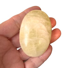 Lemon Calcit H�ndsten � 6,2 x 4,1 x 2,1 cm i Smuk Gulgr�n Nuance