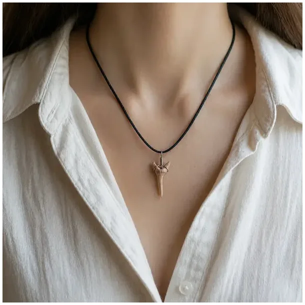 Hajtand vedh�ng ca. 3 cm med snor �gte