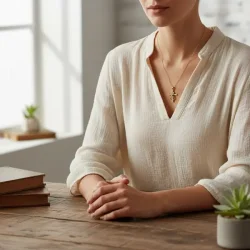 Forgyldt kors halsk�de med infinity rustfrit st�l 45 cm 2x3,5 cm