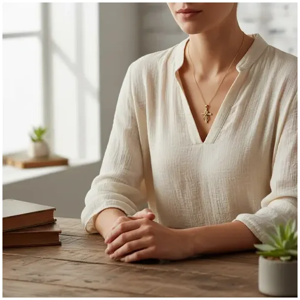 Forgyldt kors halsk�de med infinity rustfrit st�l 45 cm 2x3,5 cm