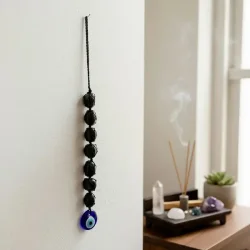 Hanger med tyrkisk �je og Shungit � rensende energi og st�rk spirituel beskyttelse