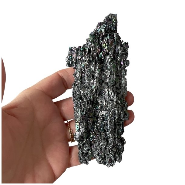 Unik Heksekost (Siliciumcarbid) � En Energetisk Krystal | M�l: 13 x 5 cm | 163 gram 