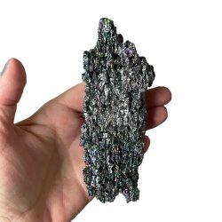 Unik Heksekost (Siliciumcarbid) � En Energetisk Krystal | M�l: 13 x 5 cm | 163 gram 