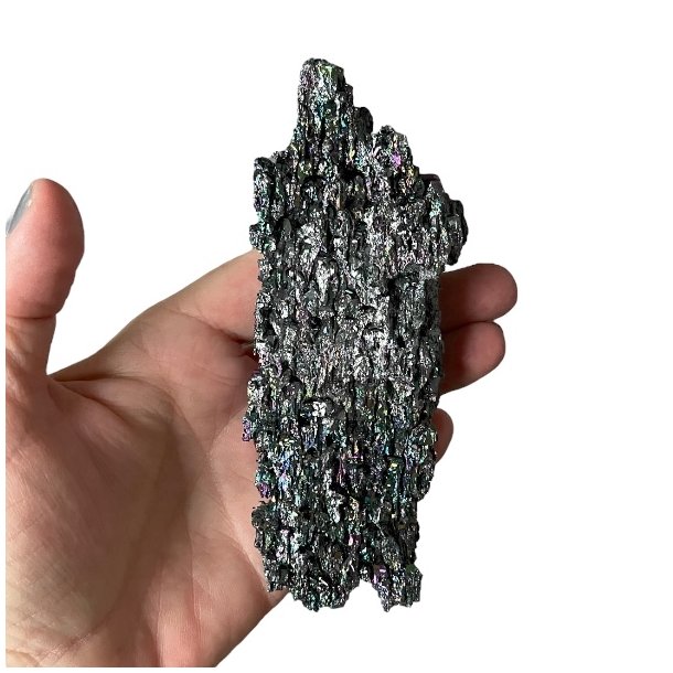 Unik Heksekost (Siliciumcarbid) � En Energetisk Krystal | M�l: 13 x 5 cm | 163 gram 