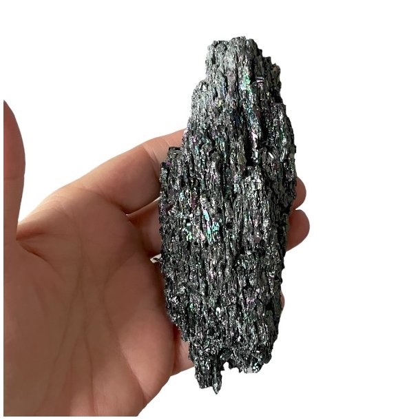 Unik Heksekost (Siliciumcarbid)  En Energetisk Krystal | Ml: 12,3 x 4,7 cm | 148 g 