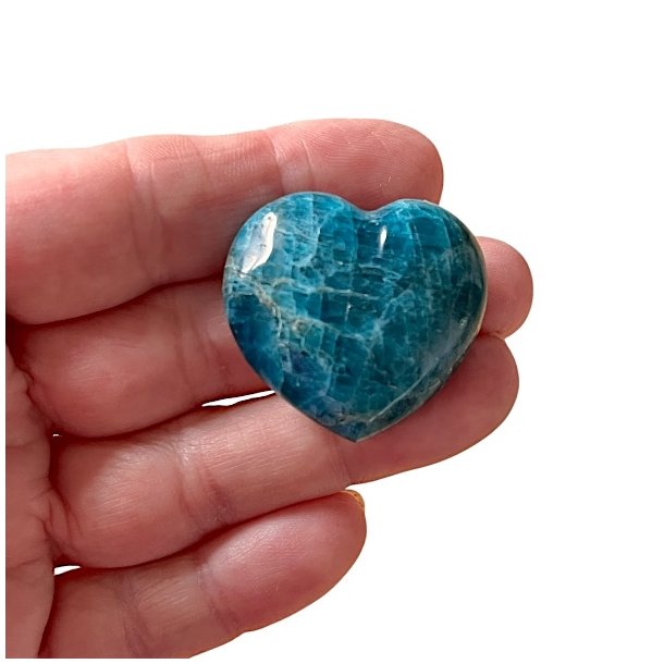 Smukke Hjerter i Bl Apatit  Strlende Bl Energi 35 mm