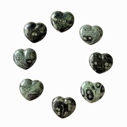 Smukke Hjerter i Kambaba Jaspis  Strlende Harmoni 35 mm