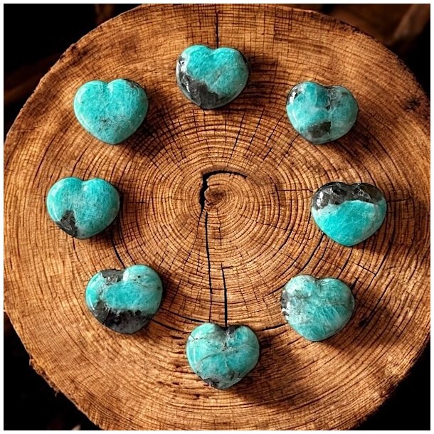 Smukke Hjerter i Amazonit  For Ro og Balance 35 mm