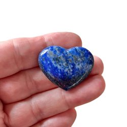 Smukke Hjerter i Lapis Lazuli � Str�lende Visdom 30 - 35 mm