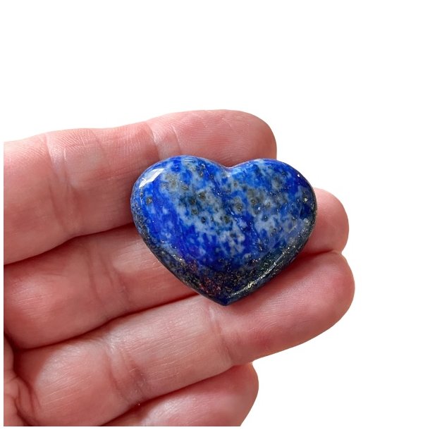 Smukke Hjerter i Lapis Lazuli � Str�lende Visdom 30 - 35 mm