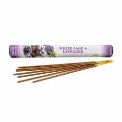 Hvid Salvie &amp; Lavendel R�gelsespinde � 20 stk. fra Green Tree