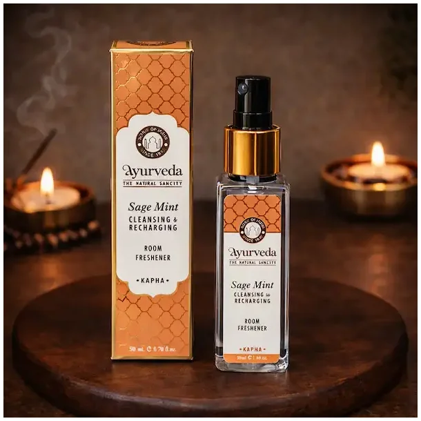 Ayurveda Salvie og Mint Smudgespray/rumspray 50 ml � Energirens, beskyttelse og fornyelse