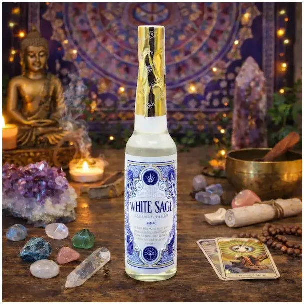 White Sage Cleansing Water 221 ml � rensende vand med hvid salvie til aura og hjem