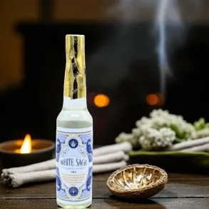 White Sage Cleansing Water 221 ml  rensende vand med hvid salvie til aura og hjem