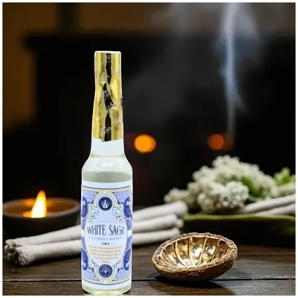 White Sage Cleansing Water 221 ml  rensende vand med hvid salvie til aura og hjem