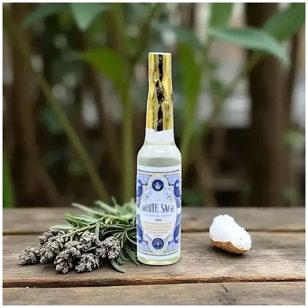 White Sage Cleansing Water 221 ml  rensende vand med hvid salvie til aura og hjem