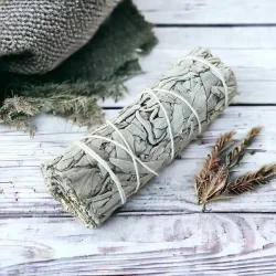 Hvid salvie smudge | M�l ca. 10,5 -11 cm