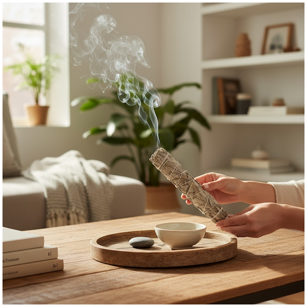 Hvid salvie XXL | M�l ca. 23 x 5 cm 