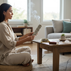 Hvid salvie XXL | M�l ca. 23 x 5 cm 